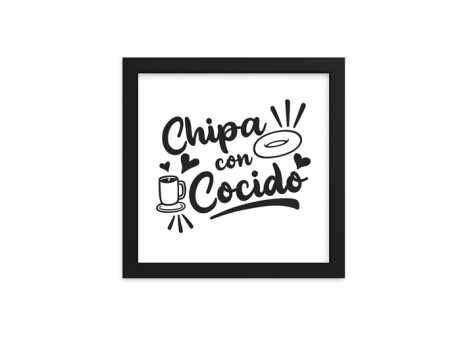PORTA RETRATO CHIPA CON COCIDO (25X25X2CM) NEGRO