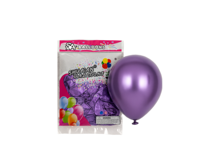 GLOBOS METALIZADO N10 LILA 50 PZS A-JS-10X