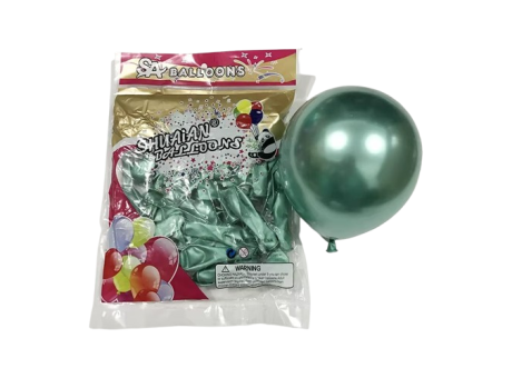 GLOBOS METALIZADO N10 VERDE 50 PZS A-JS-10X