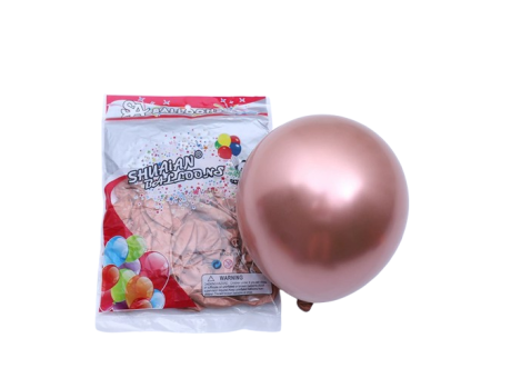 GLOBOS METALIZADO N10 ROSE 50 PZS A-JS-10X