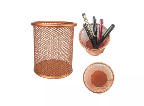 Imagen miniatura de PORTA LAPIZ REDONDO METAL DORADO ROSE MGJ-802