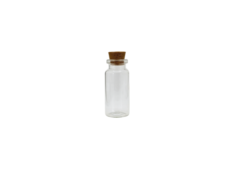 BOTELLA VIDRIO PEQUEÑO 5CM C/ CORCHO K-1442