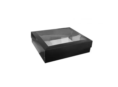 CAJA REGALO NEGRO RESISTENTE HASTA 3,5 KG 35X30X10CM GER080.9