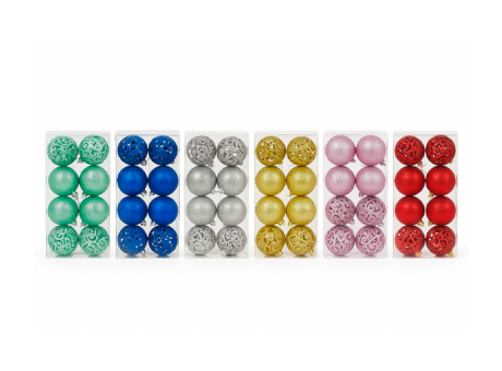 ESFERA NAVIDAD PEQ. 16 PZS COLOR SURTIDO ZG88205