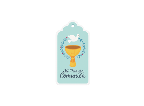 ETIQUETA MI PRIMERA COMUNION 10P (5X10CM) TIFFANY