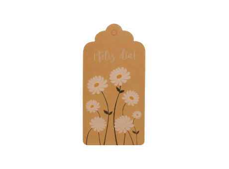 ETIQUETA FELIZ DIA FLORES 10P (5X10CM) NATURAL