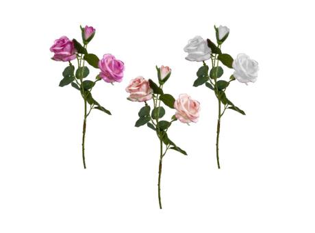 FLOR ARTIFICIAL ROSAS 43CM A1803 X4