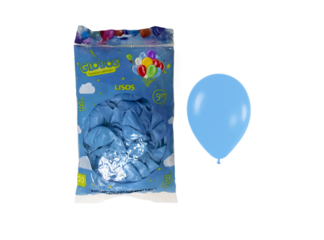 GLOBO LISO MDC CELESTE 12\"\" (16) CM02459 X50\"