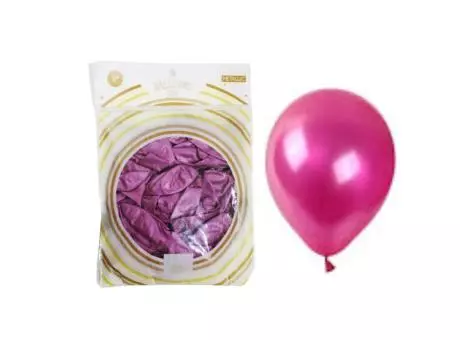 GLOBOS LATEX Nro.9 METALIZADO 25P FUCSIA
