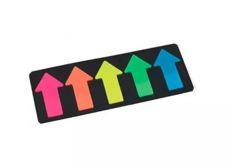 NOTA ADHESIVA FLECHA 100P (4.5X2.5CM) 5 COLORES