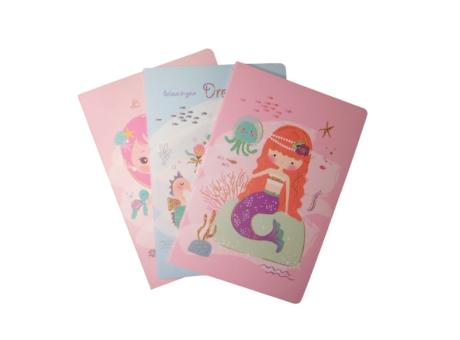 CUADERNO SIRENA 3P (14.2X21CM/32 HOJAS)