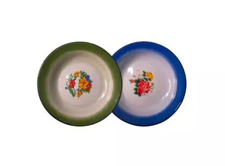 PLATO REDONDO HONDO 23CM, DIFERENTES DISENO D25*H4CM REF. 52304