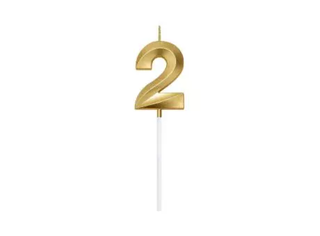 Imagen miniatura de VELA CUMPLEANOS DIAMANTE METALIZADA DORADO 2