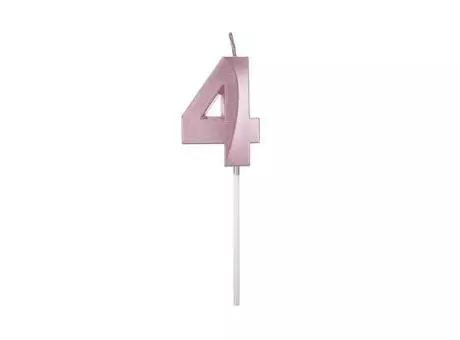 VELA CUMPLEANOS DIAMANTE METALIZADA ROSE 4