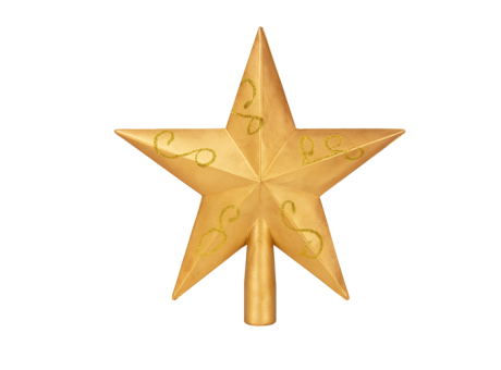 ADORNO PUNTA DEL ARBOL, ESTRELLA DORADO 18X20CM 51125