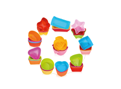 SET DE MOLDE SILICONA PARA CUPCAKE 10 PZS F-MFB-7CM