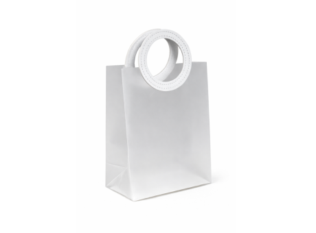 BOLSA (23X33.5X13CM) CON MANGO REDONDO BLANCO 1