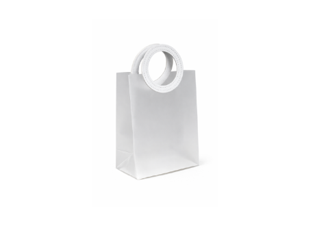 BOLSA (16X23.5X8CM) CON MANGO REDONDO BLANCO 1
