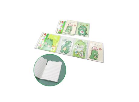 ANOTADOR DINOSAURIO 4P (8.5X12CM) 16 HOJAS