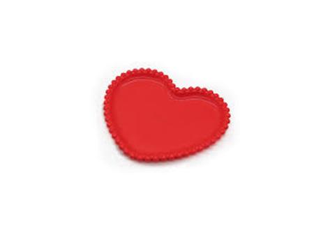BANDEJA PLASTICA CORAZON (20X16X1.5CM) ROJO