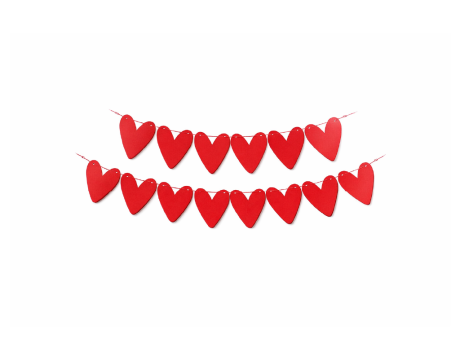 BANDERIN CORAZON 12P (3M) ROJO