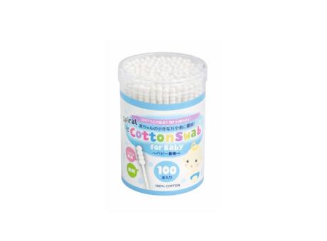 COTONETE CON PUNTA ESPIRAL PARA BEBE (100 UN.)