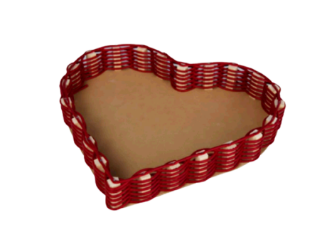 CANASTA DE FIBRA SINTETICA CORAZON ROJO 2612 05X26X26