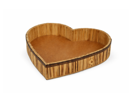 CANASTA DE MADERA CORAZON 2708 07X30X30