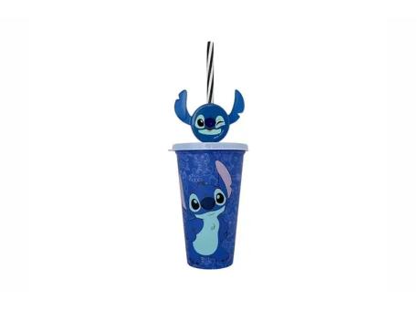 VASO PLAST. 500ML C/ PAJITA STICH R.17439 SJ PLASUTIL
