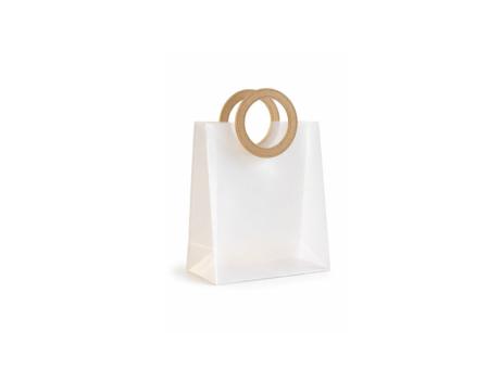 BOLSA (16X23.5X8CM) CON MANGO REDONDO CHAMPAGNE