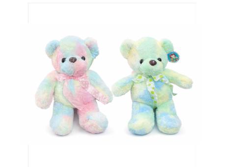 PELUCHE OSO COLORIDO CON LAZO 40CM