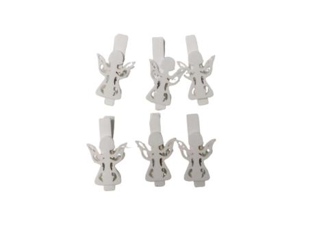 PINZITA MADERA ANGEL 6P (2.5X4.5) BLANCO