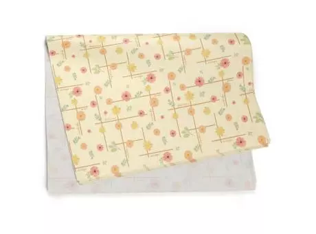 HOJA POLI CUADRADO 68X68 ESTAMP JARDIN DEL AMOR AMARILLO