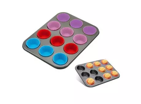 SET MOLDE TORTA 12 HOYOS F-3185 F-3185