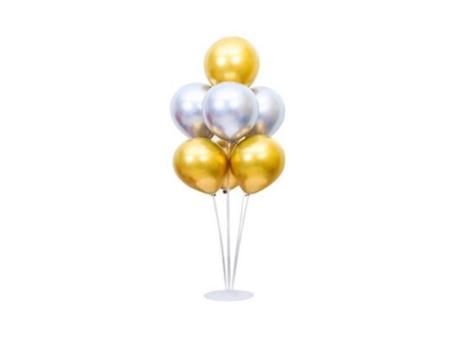 SOPORTE CON GLOBO CROMADO A1487 X7