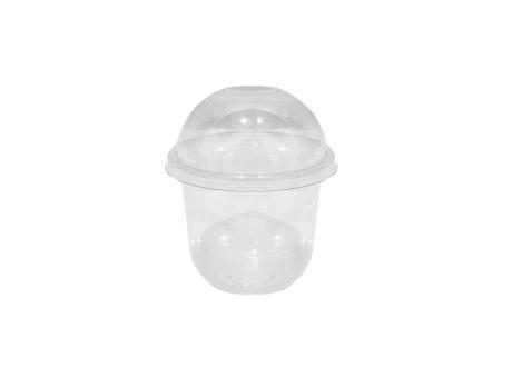 POTE PLASTICO CON TAPA 20P (250ML) TRANSP.