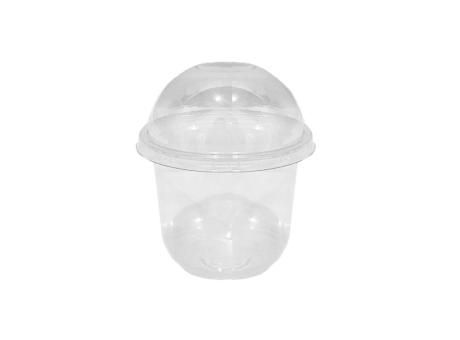 POTE PLASTICO CON TAPA 20P (300ML) TRANSP.