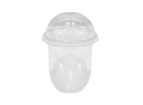 POTE PLASTICO CON TAPA 20P (450ML) TRANSP.