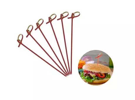 PALITO BAMBU 50P (12CM) ROJO