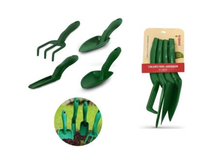 KIT DE HERRAMIENTAS PARA JARDIN 4PCS VERDE