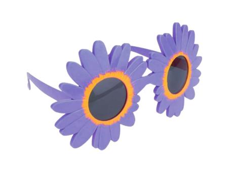 LENTE PLASTICO FLOR PURPURA