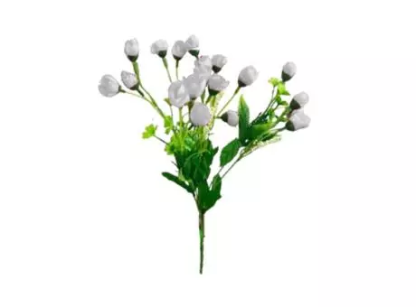FLOR ARTIFICIAL ROSA (30CM) BLANCO