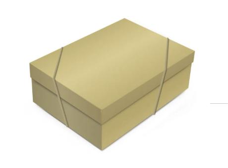 CAJA RECT CON TAPA GRD NAVIDAD GLAM GOLD 46X33X14