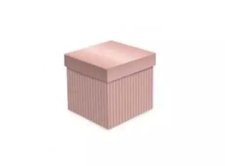 Imagen miniatura de CAJA CUBO PQ RELIEVE ROSE GOLD 13X13X13