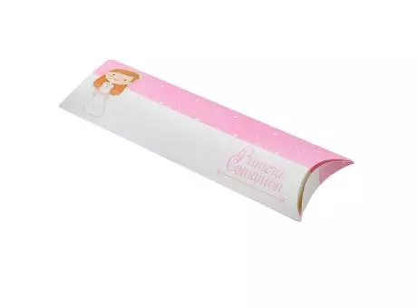 CAJA PAPEL TUBO PRIMERA COMUNION 10P (21X6X1) ROSADO