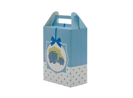 CAJA PAPEL RECTANGULO ELEFANTE 10P (17X9X5) CELESTE