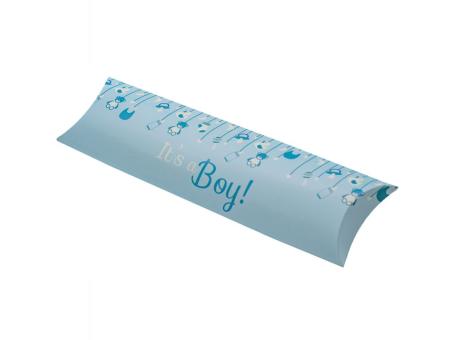 CAJA PAPEL TUBO \"IT'S A BOY!\" 10P (21X6X1) CELESTE