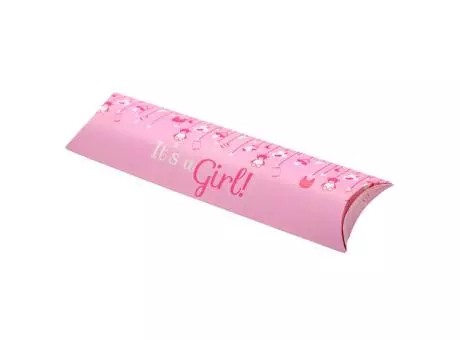 Imagen miniatura de CAJA PAPEL TUBO \"IT'S A GIRL\" 10P (21X6X1) ROSADO