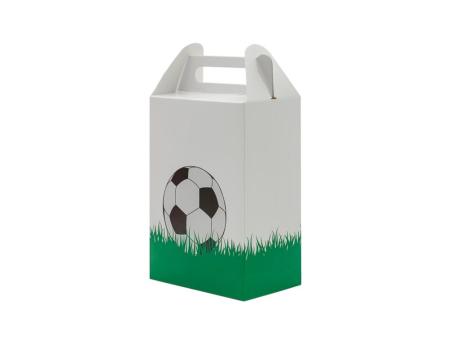 CAJA PAPEL RECTANGULO FUTBOL 10P (17X9X5) BLANCO/VERDE