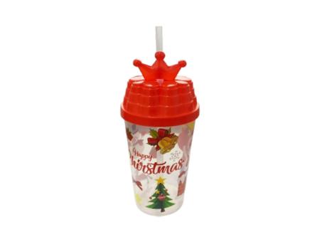 VASO PLASTICO PAPA NOEL NAVIDAD CY-3065-S